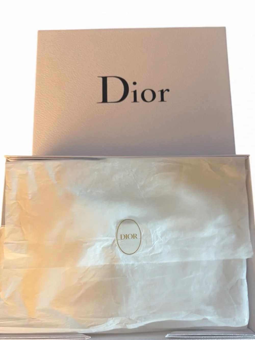 Dior Cream/White Logo Cosmetic Pouch, Compact Mirror & Drawstring Pouch Gift Set